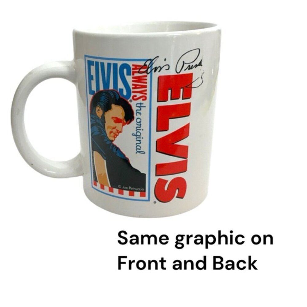 Vintage Elvis Presley Mug with Signature 12 oz Coffee Tea White 2010 Collectible - Picture 3 of 16